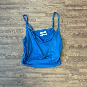 URBAN OUTFITTERS BRIGHT BLUE SCOOP NECKLINE TANK TOP WITH ADJUSTABLE STRAPS (M)